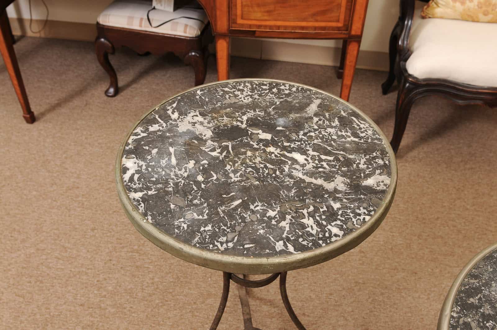 Pair of Bistro Tables ca 1900 France - Image 16