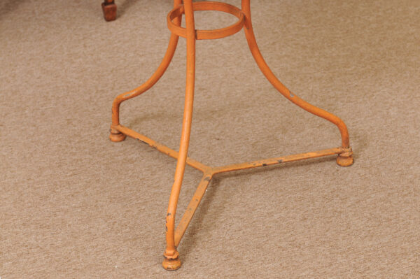 Orange Painted Iron Bistro Table with Mosaic Ceramic Top, France ca. 1900 - Image 11