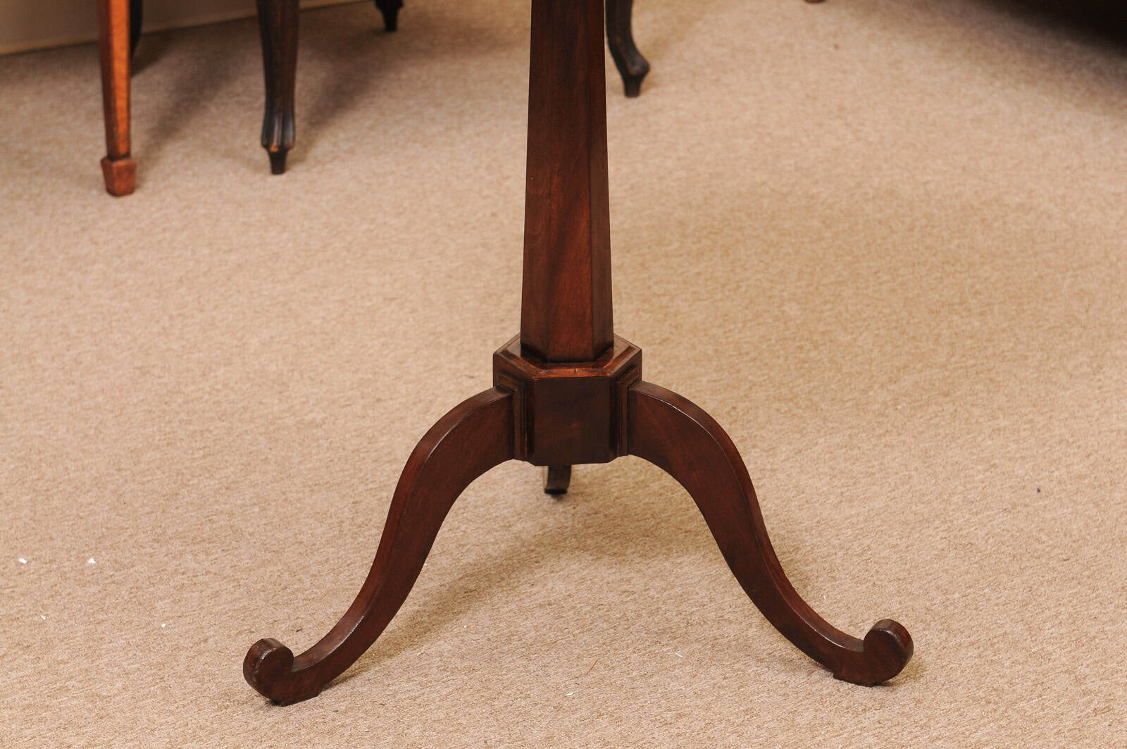 Late 18th Century French Mahogany Louis XVI Tilt Top Gueridon with Brass Gallery - Image 4