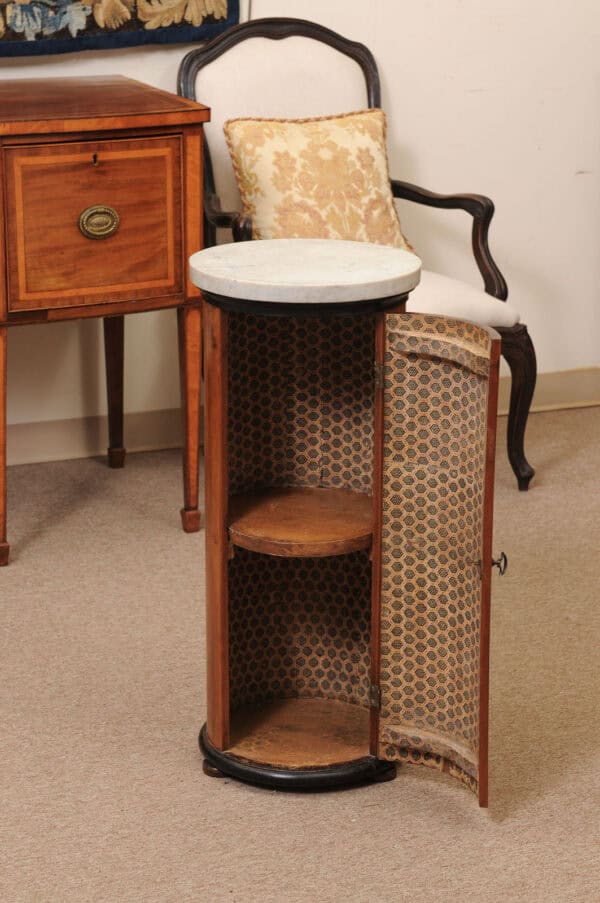 19th Century Italian Round Bedside Cabinet with Marble Top - Image 5