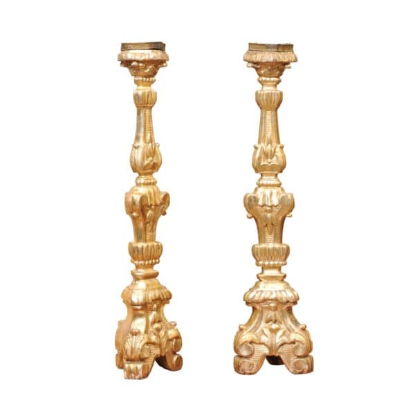 French large Giltwood Alter Sticks, 19th Century - Image 2