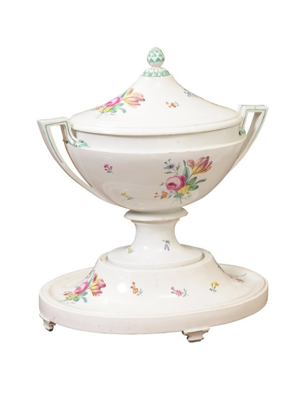 Royal Vienna Porcelain Soup Tureen with Stand, 19th Century