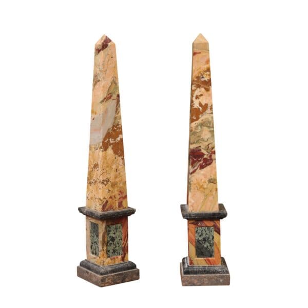 Pair of Large Marble Obelisks, France 20th C. - Image 2