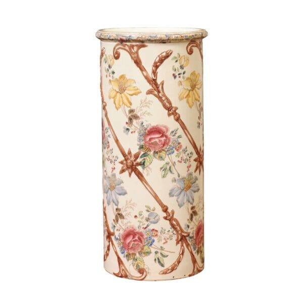 French Ceramic Umbrella Stand Early 20th Century - Image 2