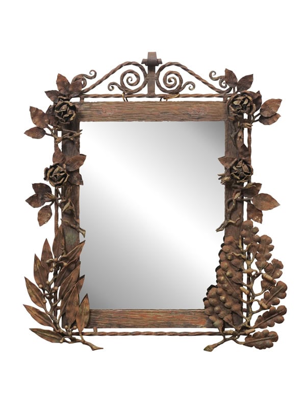Wrought Iron Mirror France ca. 1900