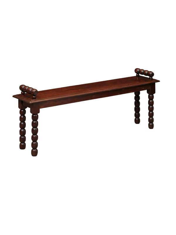 Late 19th Century English Oak Bobbin Turned Hall Bench