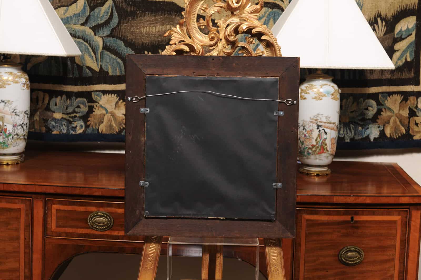 Framed Needle Point of Dog Chasing a Deer - Image 12