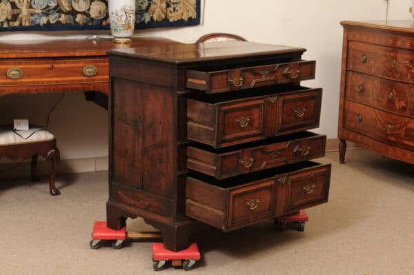 18th Century English Jacobean Style Oak and Walnut Chest - Image 4