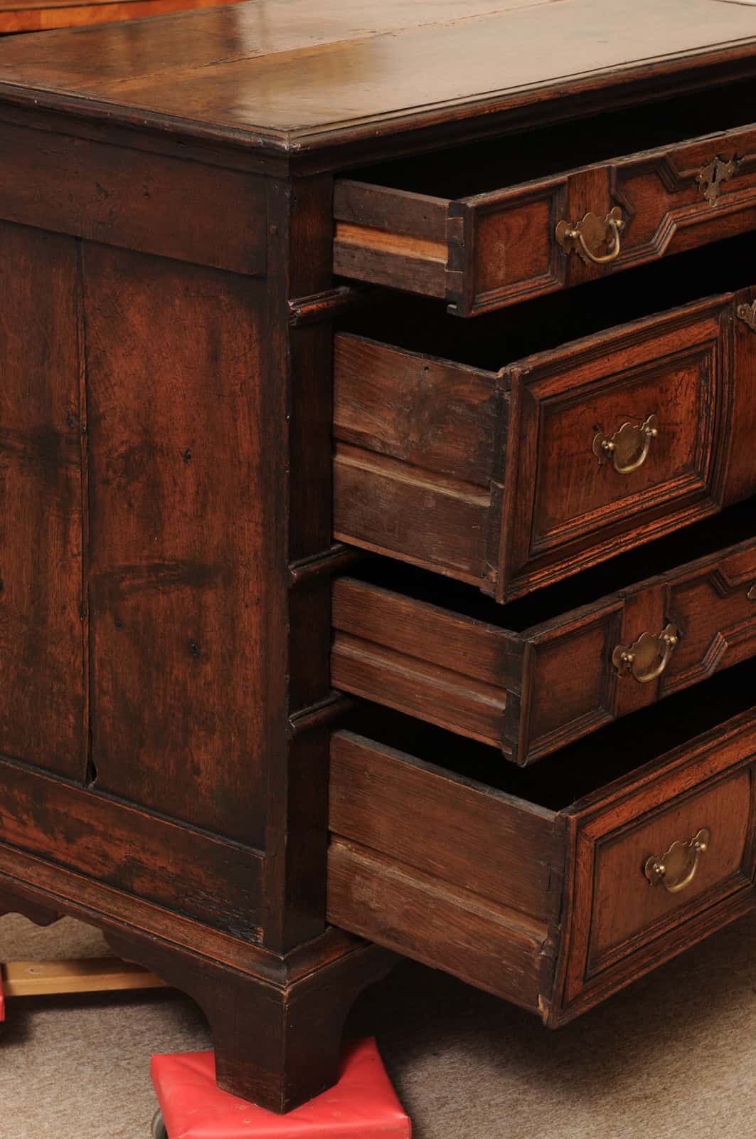 18th Century English Jacobean Style Oak and Walnut Chest - Image 5