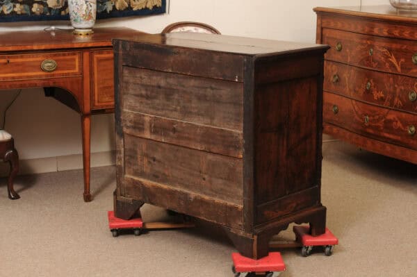18th Century English Jacobean Style Oak and Walnut Chest - Image 8