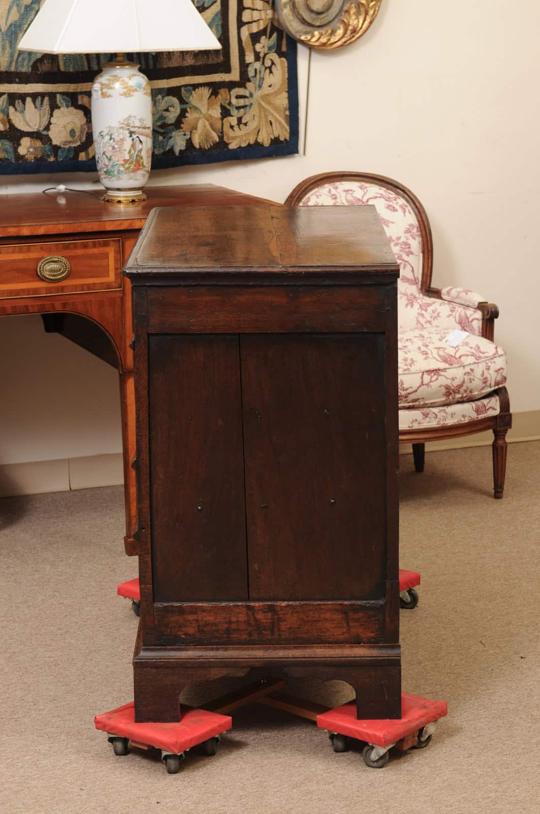 18th Century English Jacobean Style Oak and Walnut Chest - Image 11