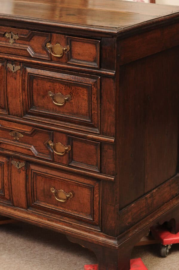 18th Century English Jacobean Style Oak and Walnut Chest - Image 13