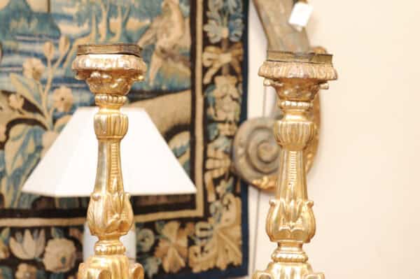 French large Giltwood Alter Sticks, 19th Century - Image 5