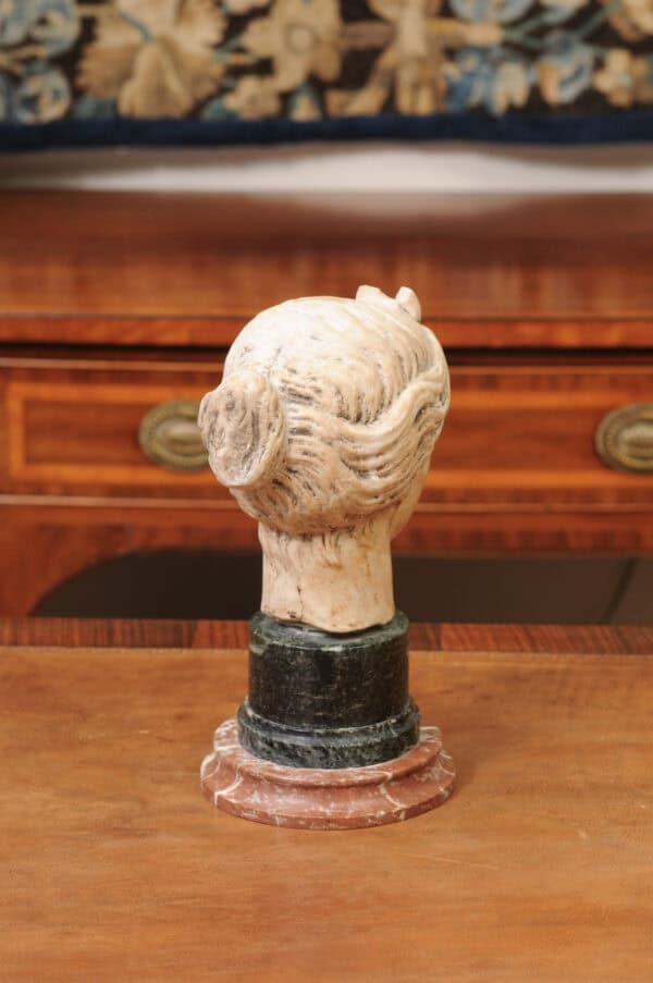 Classical Marble Bust of  Goddes  Diana Mounted on Marble Base, 19th Century, Italy - Image 6