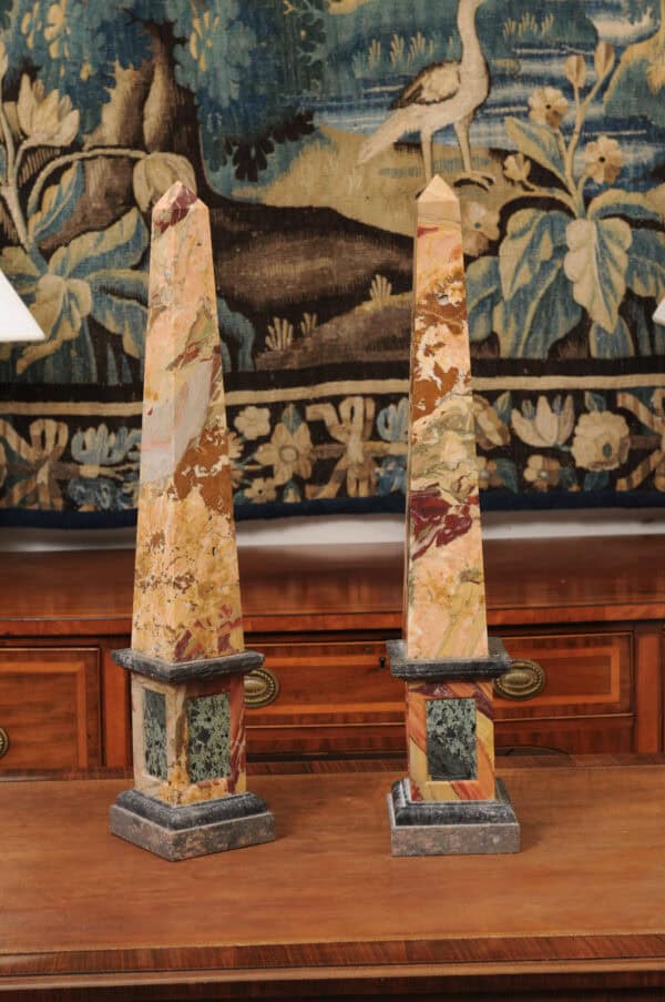Pair of Large Marble Obelisks, France 20th C. - Image 3