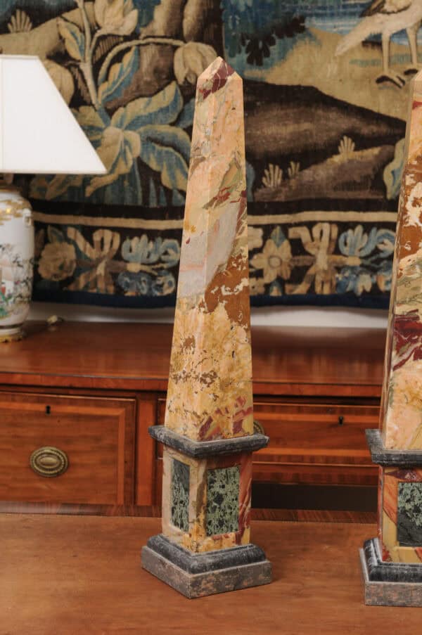 Pair of Large Marble Obelisks, France 20th C. - Image 5