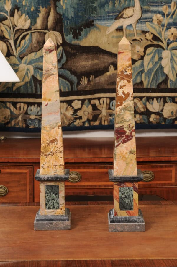 Pair of Large Marble Obelisks, France 20th C. - Image 7