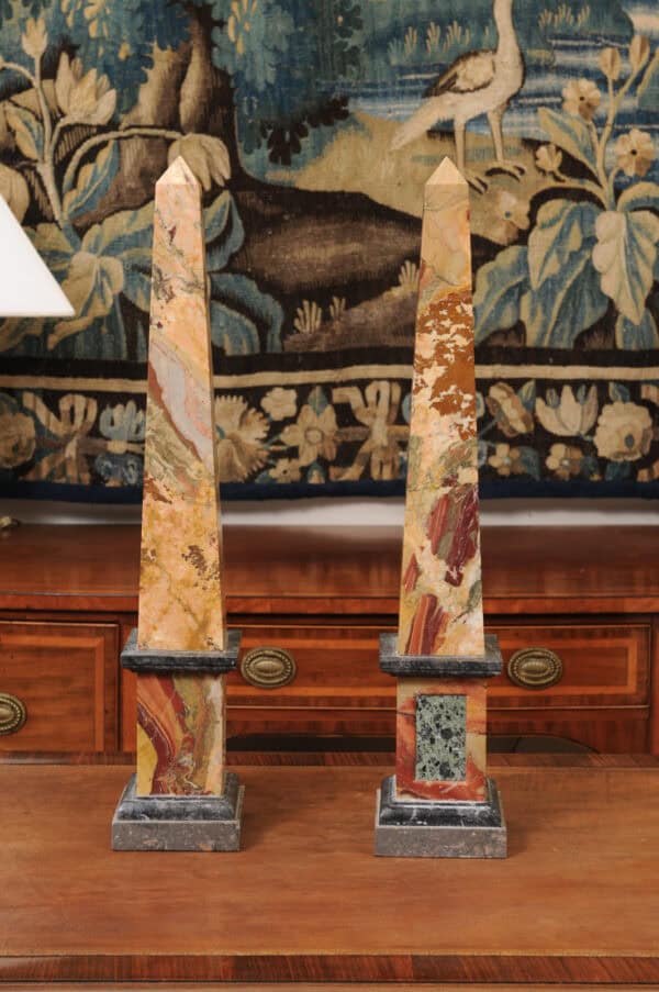 Pair of Large Marble Obelisks, France 20th C. - Image 8