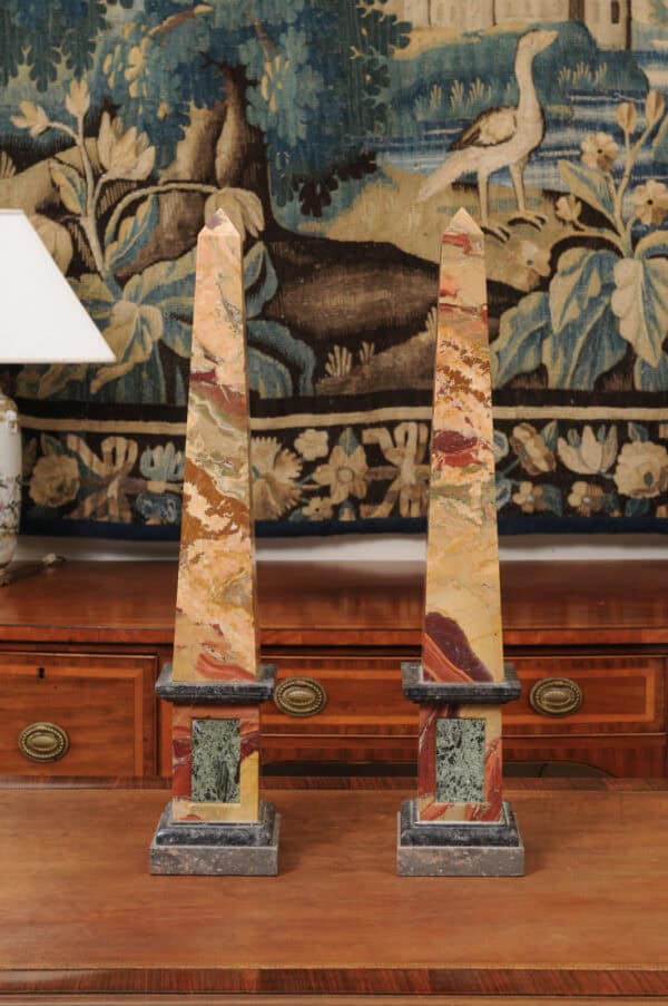 Pair of Large Marble Obelisks, France 20th C. - Image 9