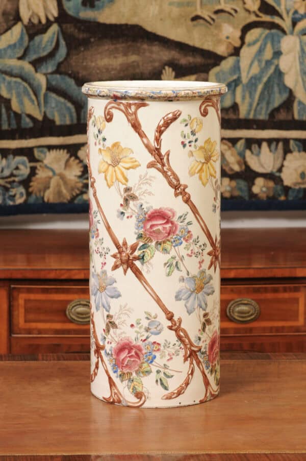 French Ceramic Umbrella Stand Early 20th Century - Image 5