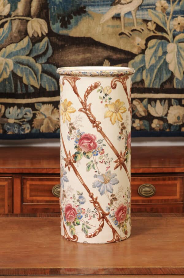 French Ceramic Umbrella Stand Early 20th Century - Image 6