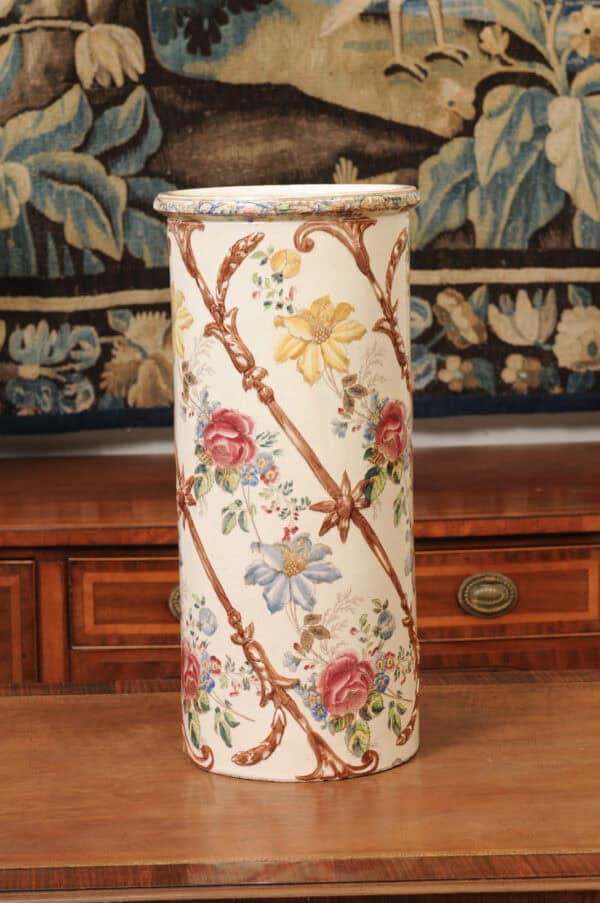 French Ceramic Umbrella Stand Early 20th Century - Image 7