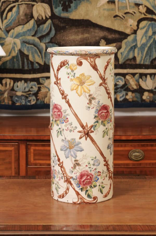 French Ceramic Umbrella Stand Early 20th Century - Image 8