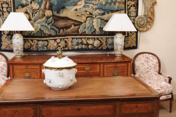 18th Century French St. Cloud Covered Soup Tureen with Applied Leaves & Flower Clusters (Repaired) - Image 4
