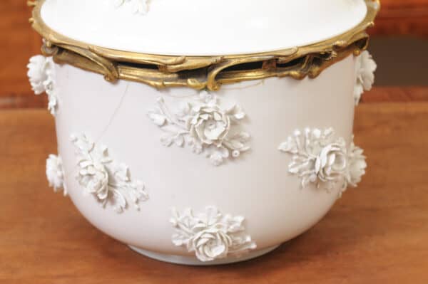 18th Century French St. Cloud Covered Soup Tureen with Applied Leaves & Flower Clusters (Repaired) - Image 6