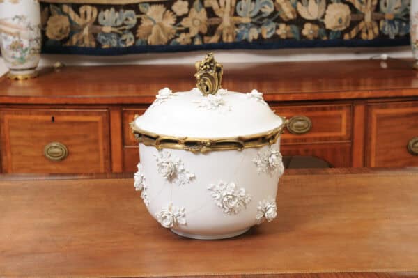 18th Century French St. Cloud Covered Soup Tureen with Applied Leaves & Flower Clusters (Repaired) - Image 9