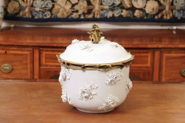 18th Century French St. Cloud Covered Soup Tureen with Applied Leaves & Flower Clusters (Repaired) - Image 11
