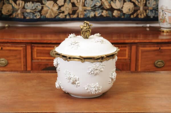 18th Century French St. Cloud Covered Soup Tureen with Applied Leaves & Flower Clusters (Repaired) - Image 12