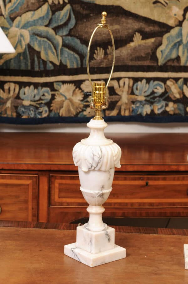 Pair of Alabaster Lamps, 20th Century - Image 4