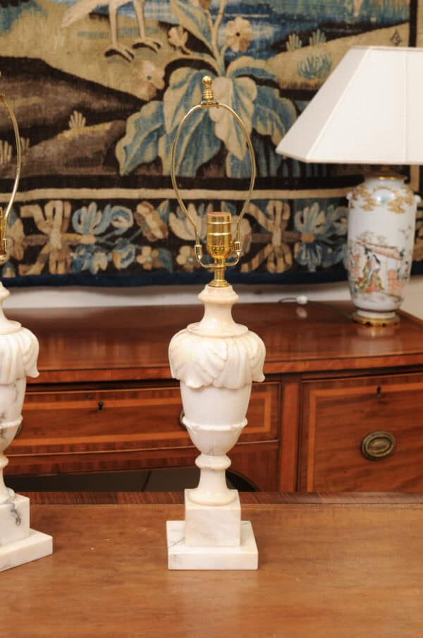 Pair of Alabaster Lamps, 20th Century - Image 5