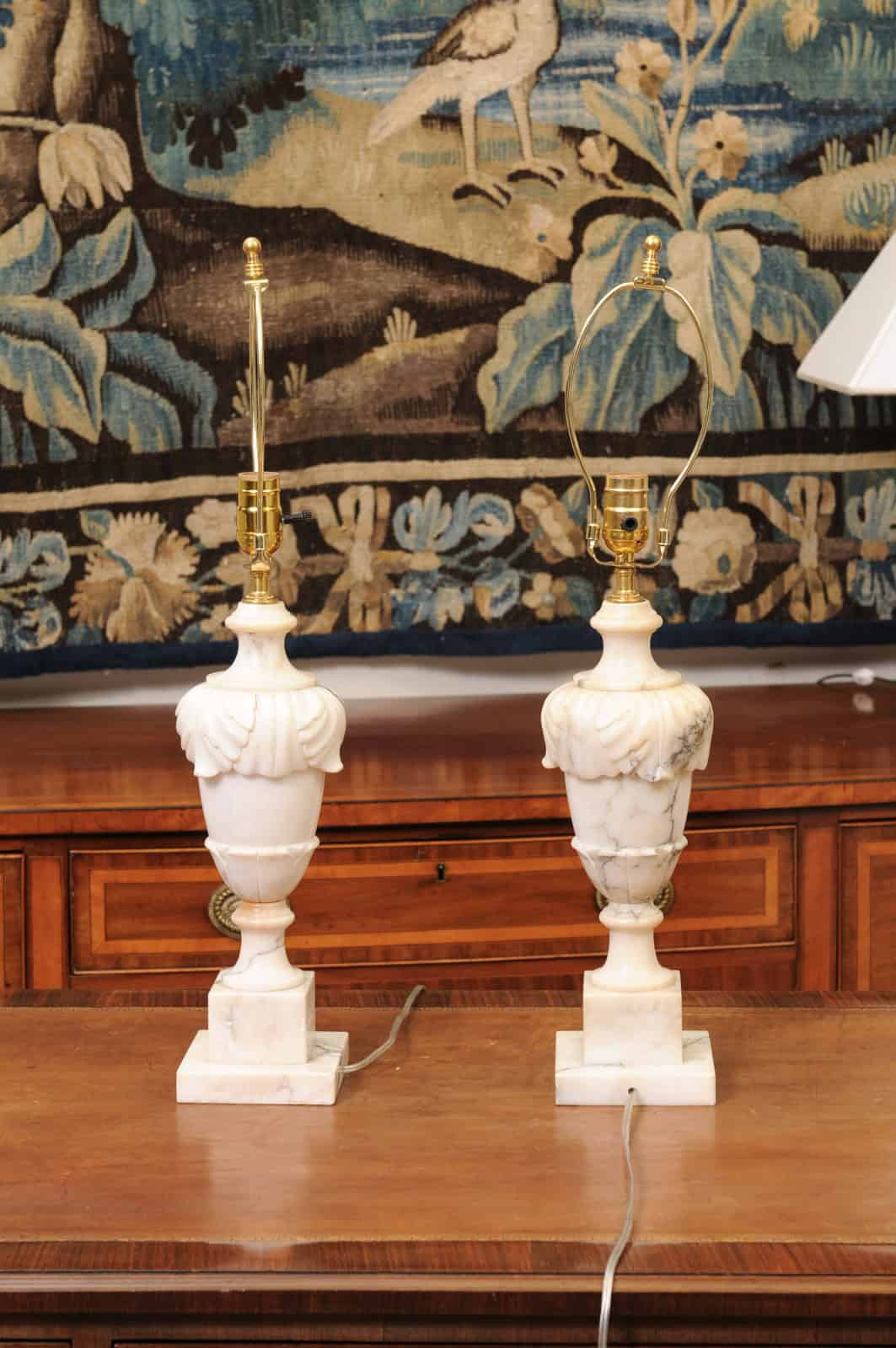 Pair of Alabaster Lamps, 20th Century - Image 9