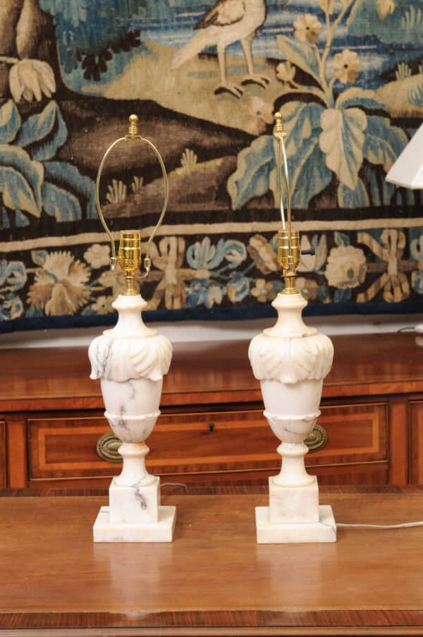 Pair of Alabaster Lamps, 20th Century - Image 10