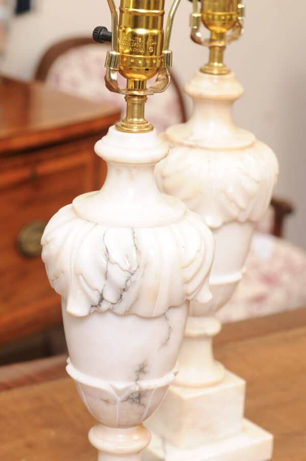 Pair of Alabaster Lamps, 20th Century - Image 12
