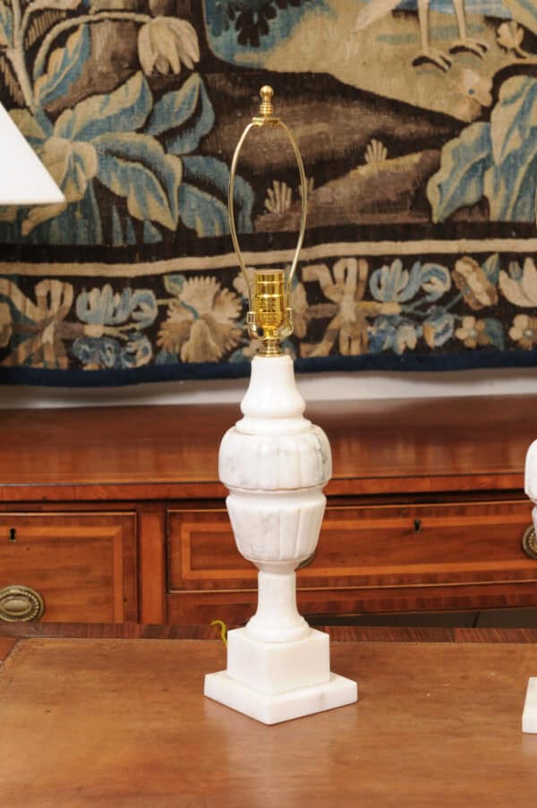 Pair of Alabaster Lamps, 20th Century - Image 4