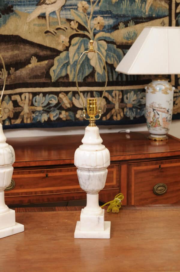 Pair of Alabaster Lamps, 20th Century - Image 5