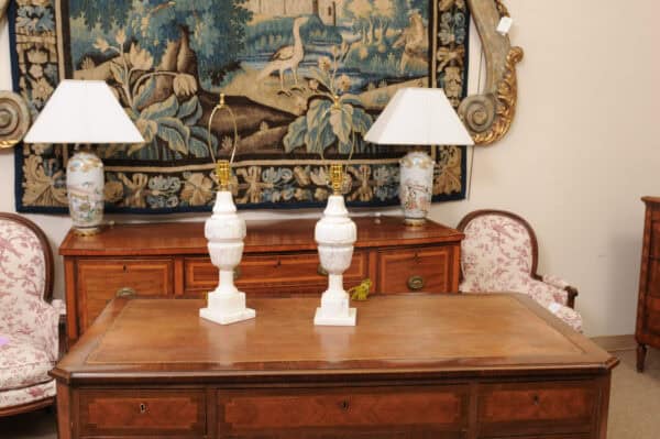 Pair of Alabaster Lamps, 20th Century - Image 6