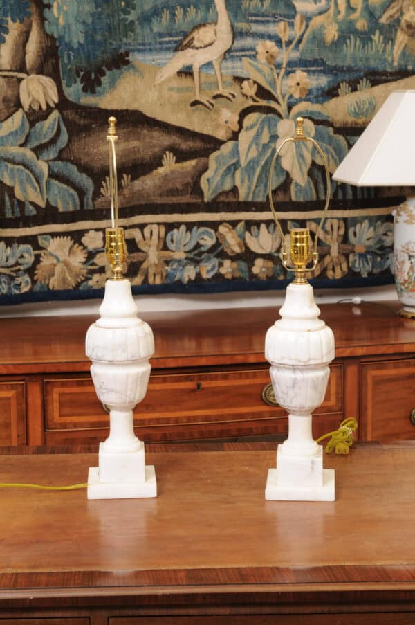 Pair of Alabaster Lamps, 20th Century - Image 7