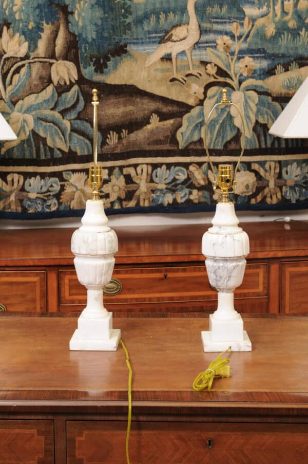 Pair of Alabaster Lamps, 20th Century - Image 9