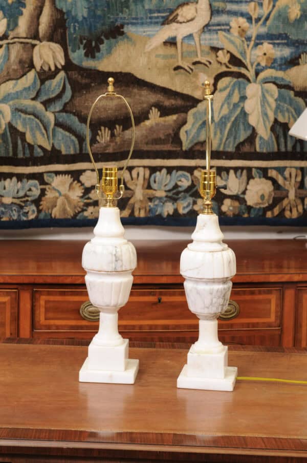 Pair of Alabaster Lamps, 20th Century - Image 10
