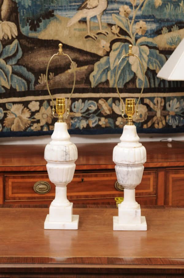 Pair of Alabaster Lamps, 20th Century - Image 11