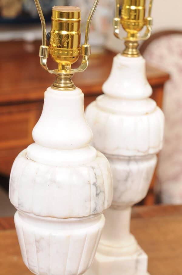 Pair of Alabaster Lamps, 20th Century - Image 12