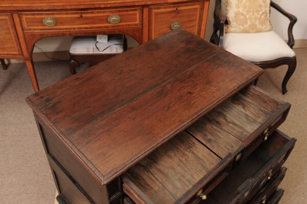 18th Century Jacobean Style Oak Chest with Bobbin Moulding, 4 Drawers and Bracket Feet - Image 6