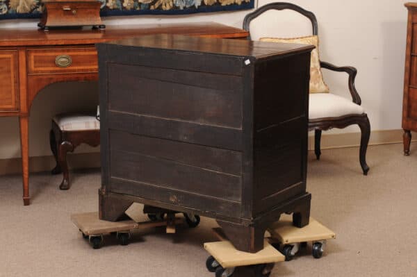 18th Century Jacobean Style Oak Chest with Bobbin Moulding, 4 Drawers and Bracket Feet - Image 9
