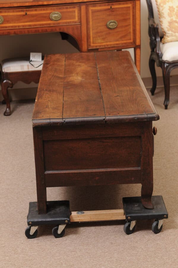 French 19th Century Walnut Bench/ Coffee Table with 3 Drawers - Image 7