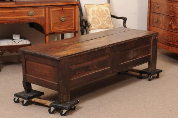 French 19th Century Walnut Bench/ Coffee Table with 3 Drawers - Image 10