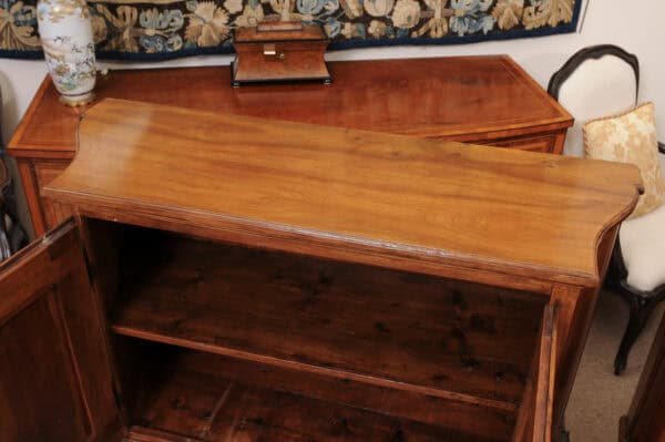 Pair of Walnut Venetian Credenzas with 2 Doors and Serpentine Sides, 19th Century Elements - Image 13